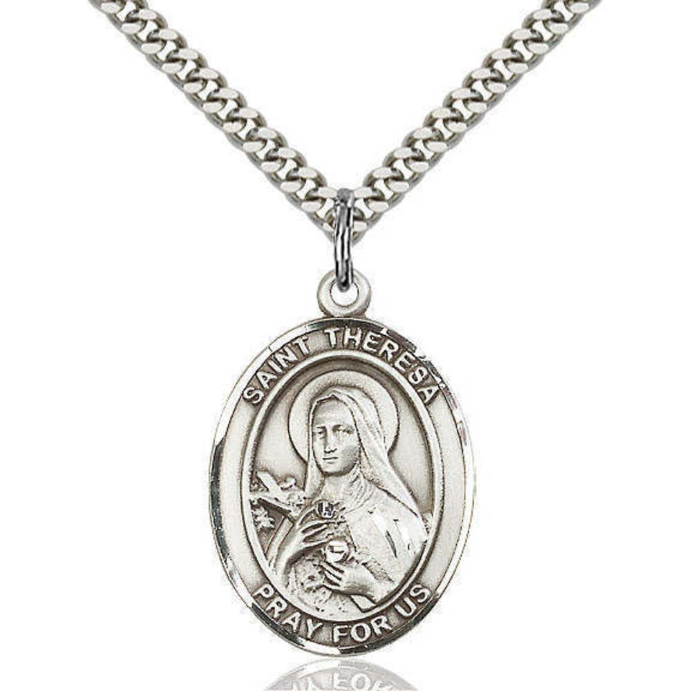 Saint Theresa Sterling Silver Medal - Picture 1 of 1